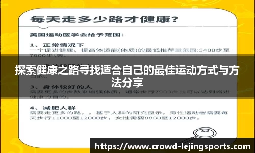 探索健康之路寻找适合自己的最佳运动方式与方法分享